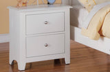 ZNTS Bedroom Bed Side Table 1x Nightstand White Color Wooden 2 Drawers Table Nightstands B011133627