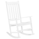 ZNTS 68.5*86*115CM Square Wooden Rocking Chair White 67747455