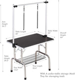 ZNTS 36" Professional Dog Pet Grooming Table Adjustable Heavy Duty Portable w/Arm & Noose & Mesh Tray 15058957