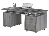 Complete Workstation Computer Desk with Storage, Grey 74539286