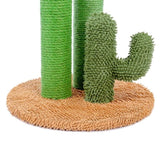 ZNTS Cat Scratching Post Cactus Cat Scratcher Featuring with 3 Scratching Poles and Interactive Dangling 58153982