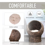 19.75" L x 16.5" W x 23.5" H cat bed with upholstered, cat basket bed cat house 62805629