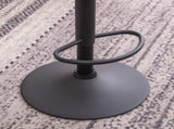 Masaccio Weathered Upholstery Airlift Adjustable Swivel Barstool with Chrome Base, Set of 2, Grey T2574P165092