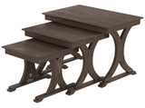 3-Piece Nesting Coffee Table Set, Space-Saving Design with Vintage Wood-Like Finish for Living Room 57988599