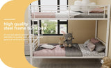 Twin Over Twin Metal Bunk Bed for Kids Boys Girls,Metal Structure Bedframe with Ladders & W1935P300320