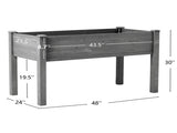 48x24x30 inch Raised Garden Bed with Legs, Elevated Wooden Planter Box for Outdoor Plants Flowers 54294129