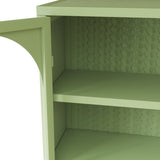 27.56"Glass Doors Modern Two-door Wall Cabinet with Featuring Three-tier Storage for Entryway Living 01365223