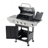 Propane Grill 3 Burner Barbecue Grill Stainless Steel Gas Grill with Side Burner and Thermometer for 21785975