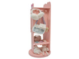 Pink, bow-themed, MDF painted finish, 1-door, 1-shelf, rotatable base, 98506824