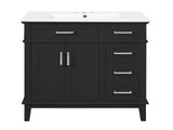 30" Bathroom Vanity with Ceramic Sink, Modern Storage Cabinet with Soft-Close Doors, Deep Drawer & N729P427118B