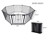 200" Adjustable Safety 8 Panels Play Yard Metal Doorways Fireplace Fence Christmas Tree Fence W206P150113