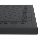 L59.05*W35.43-inch Cast Aluminum Patio Dining Table With Black Frame and Carved Texture on the W1710P166029