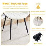 Extended Seat Cushion PU Dining Chair Set - Four Pieces.Smooth line design.Can integrate well into W1151P245711
