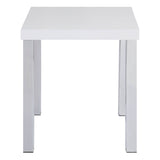 White High Gloss and Chrome End Table B062P185720
