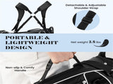 Black Golf Stand Bag 3-Way Dividers Polyester Lightweight with 4 Zipper Pockets for Travel 51325262