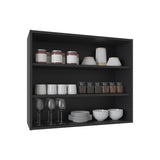 Wall Shelf 30" H, 3 Shelves, Black B097P250902