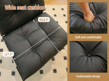 Leather Armchair, Modern Accent Chair High Back, Living Room Chairs with Metal Legs and Soft Padded, W2105P584379