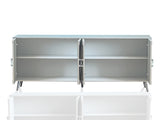 Modern Lacquered 4 Door Wooden Cabinet Sideboard Buffet Server Cabinet Storage Cabinet, for Living W1435P191609
