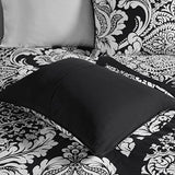 7 Piece Cotton Printed Comforter Set Black Cal King B03597263