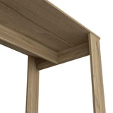 Writing Desk with Ample Workstation and Sturdy Legs, Light Oak B097133091