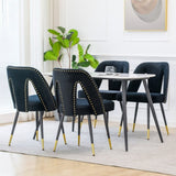 ZNTS Furniture, Collection Modern Contemporary Velvet Upholstered Dining Chair with Nailheads and ld 38247692