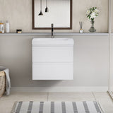 30" Floating Bathroom Vanity with Sink, Modern Wall-Mounted Bathroom Storage Vanity Cabinet with W1573P152684