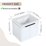 24 Inch Soft Close Doors Bathroom Vanity With Sink, Suitable For Small Bathroom W999125749