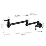 Wall Mount Folding Kitchen Pot Filler Faucet W2287P153397