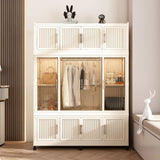 Portable Wardrobe Closet Storage Organizer for Clothes,Clothes Dresser,12 Magnetic Doors-12 Cubes & 35237232