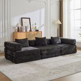 Compression Sofa,Convertible Floor Sofa Bed with Fixed-Shape Frame, Boneless Modular Sectional 51374558