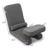 Folding Sofa Bed, Convertible Sleeper Chair Bed with table, Gaming Floor Chair with 5-Position W2641P243149