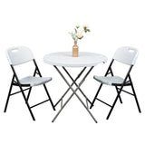 4pcs 47*54*84cm Garden Plastic Folding Chair White 40297169