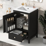 20" Bathroom Vanity with Sink, Bathroom Cabinet with Soft Closing Door, Storage Rack and A Drawer, N725P185452B