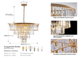 (Same as W1340P188544/L5007-600-G) 24" Contemporary Crystal Moderns Crystal Ceiling W1340P189318