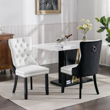 ZNTS Furniture,Modern, High-end Tufted Solid Wood Contemporary PU and Velvet Upholstered Dining Chair 42293880