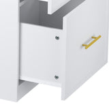 Salon Station Cabinet , White, 6 Drawers with 2 Hair Dryer Rings, 15mm PVC VacuumFormed Door, 15mm 15099828