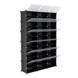 ZNTS 12-Tier Portable 72 Pair Shoe Rack Organizer 36 Grids Tower Shelf Storage Cabinet Stand Expandable 01594525