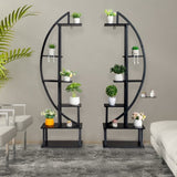 2pcs 6th Floor Half Moon Ironwood Suitable For Garden Balcony Patio Lawn Home Decoration Plant Stand 55251721