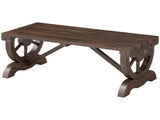 Outdoor Wagon Wheel Porch Bench for Backyard Garden,2-Person Wooden Garden Bench,Rustic Country T3971P612592