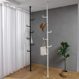 ZNTS Adjustable Laundry Pole Clothes Drying Rack Coat Hanger DIY Floor to Ceiling Tension Rod Storage 95345222