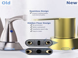2 Handles Brushed Gold Faucet, Centerset RV Bathroom Faucets for 3 Hole Unable ship on weekends, 14749079