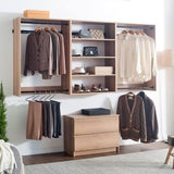 Devi Oak Wall Mounted Wood Closet System B040P311958