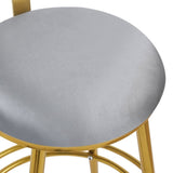 27.65'' Modern Counter Stools Set of 2,Dark gray velvet Counter Stools with iron Frame,Soft back and N780P194940G