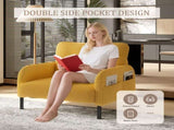 UNITED WE WIN corduroy fabric, comfortable monochrome single person wide seat chair, suitable for W1568P307260