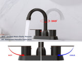 2 Handles Bathroom Sink Faucet, Oil Rubbed Bronze Centerset RV Bathroom Faucets for 2/3 HoleUnable 81955127