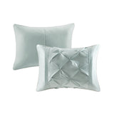 7 Piece Tufted Comforter Set Seafoam Queen B03597126