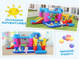6-in-1 Inflatable Bouncer Castle with Climbing Wall, Ring Toss, Punching Bag, Ideal Gift for 21842038