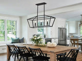 3-Light Farmhouse Kitchen Island Lighting,5 Light Industrial Linear Chandelier for Dining Room Metal W5008P465017
