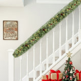 2 Pack 9FT Pre-lit Snow Flocked Christmas Garland, Lighted Artificial Xmas Garland with 200 Warm 83273459