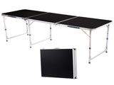 6ft Aluminum Alloy Folding Table black 95332729